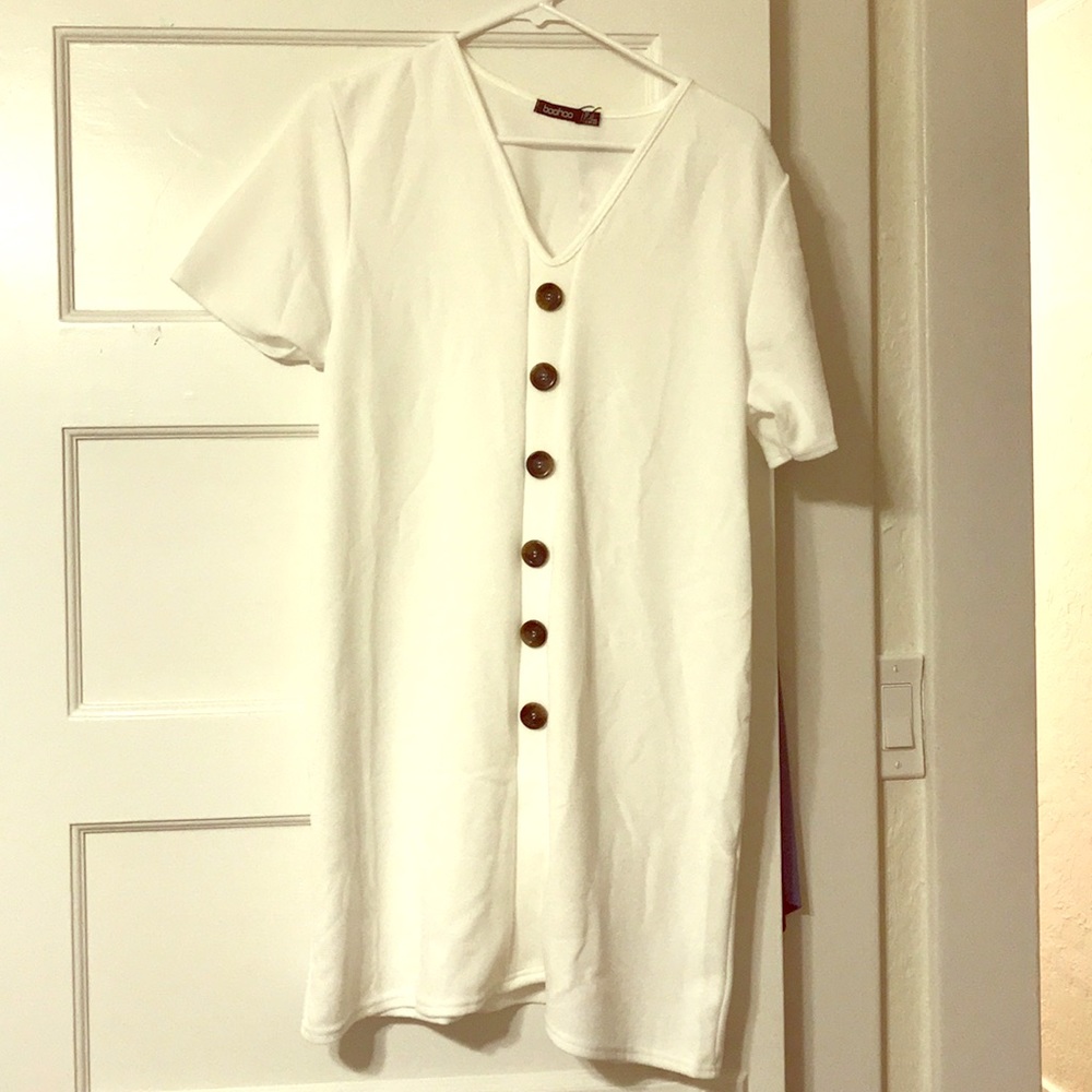 Boohoo white dress